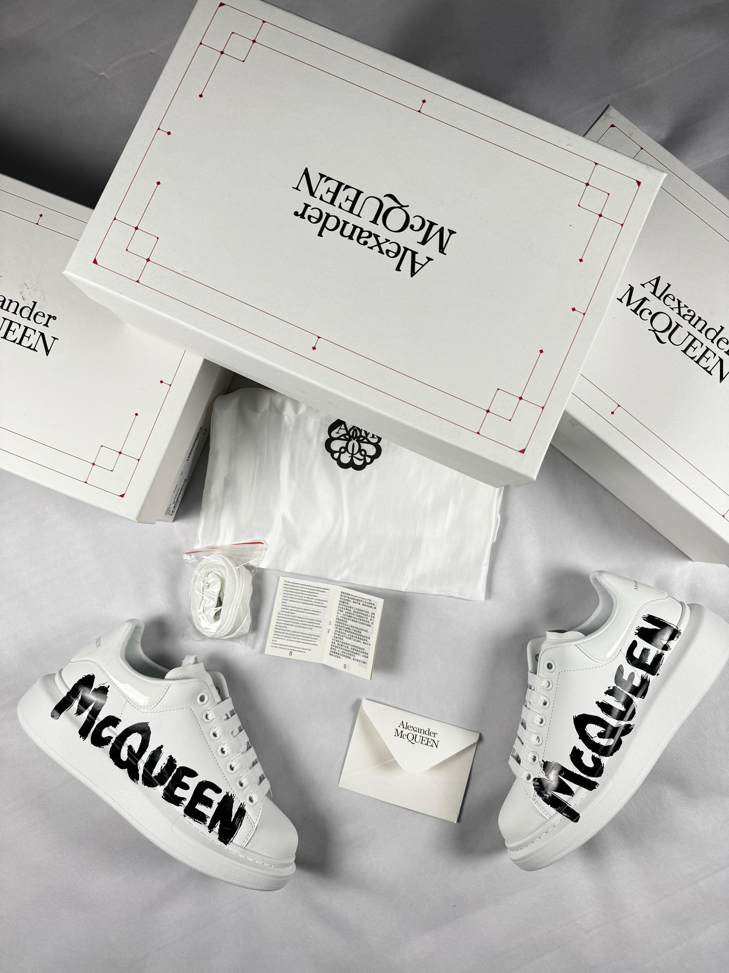Alexander McQueen White Graffiti