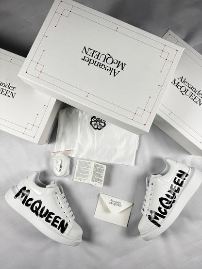 Alexander McQueen White Graffiti