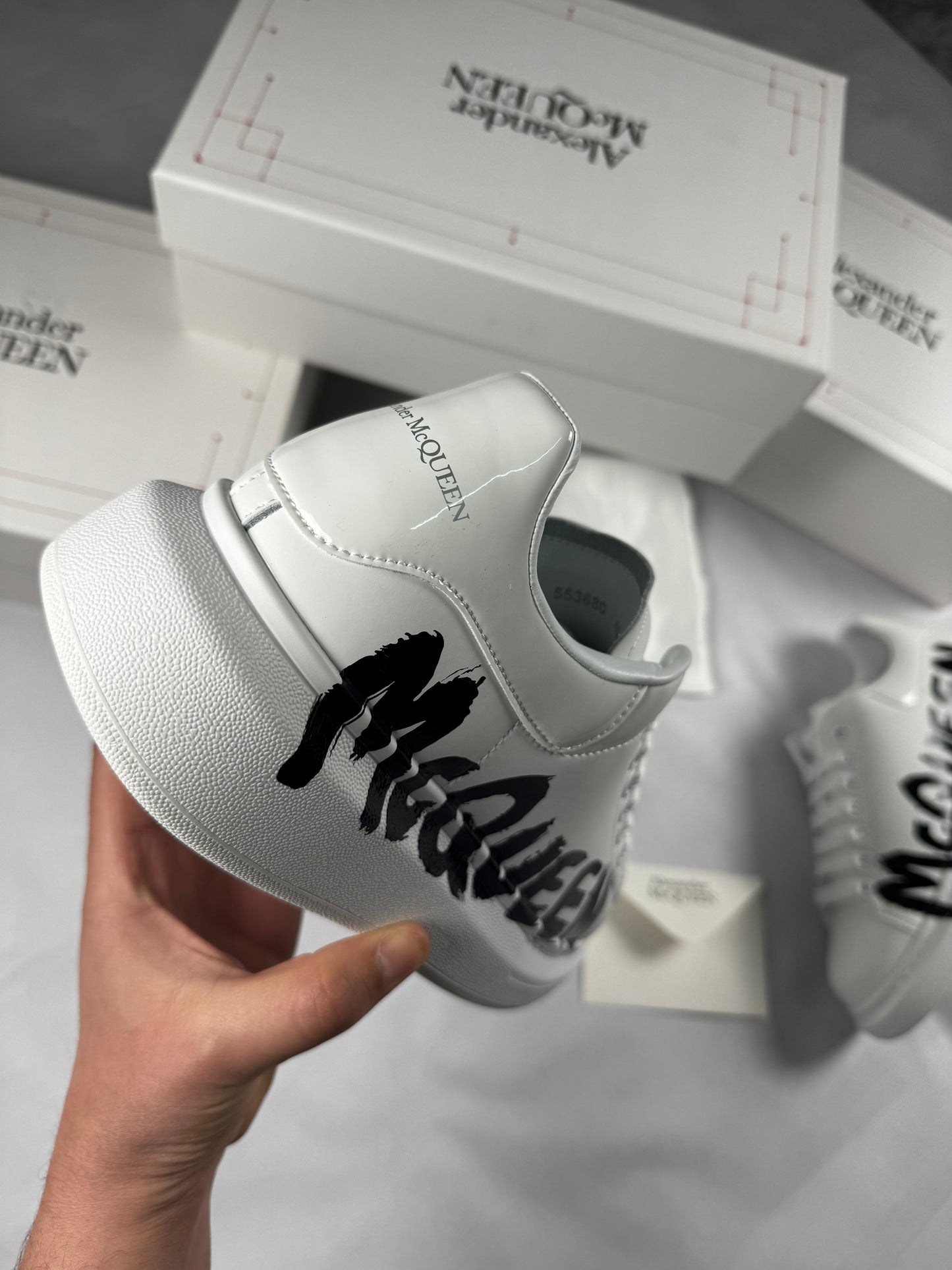 Alexander McQueen White Graffiti