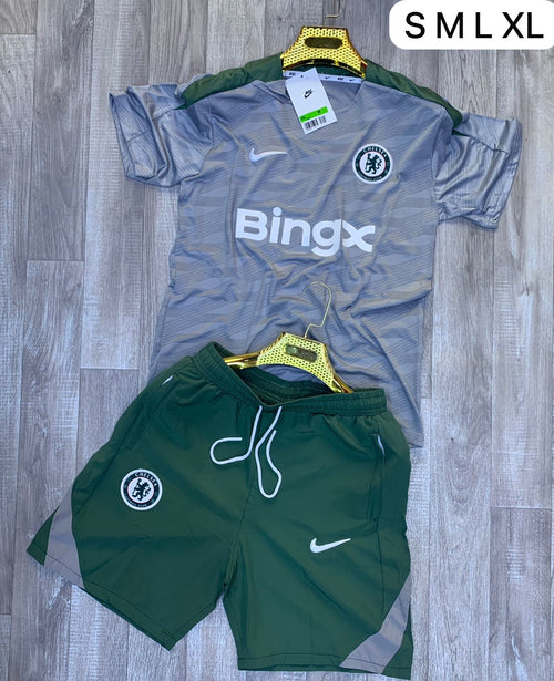 Conjunto Nike Chelsea FC Away Gris Verde