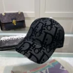 Cap Dior Black Monogram Adjustable DO058