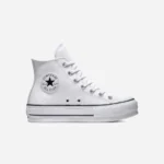 Converse All Star- Platform Leather Blancas